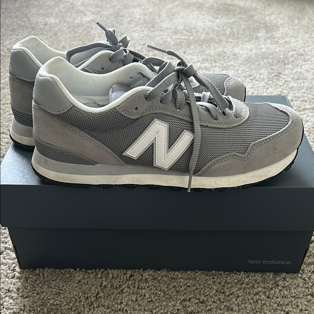 New Balance Grey Suede Mesh Sneakers Lifestyle